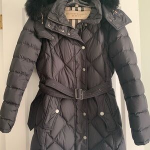 Burberry Black Quilted Women's Coat - Like New. Warn a few times